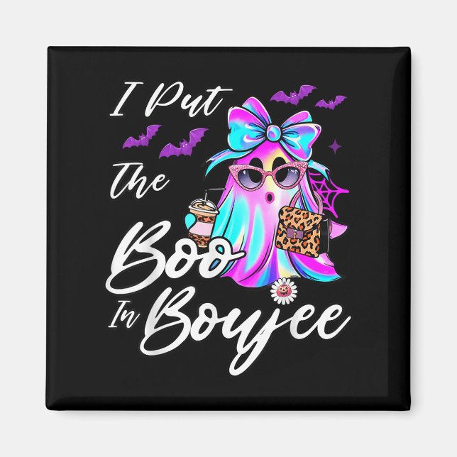 Aimant I Put The Boo In Boujee Funny Leopard Boujie Ghost (Devant)