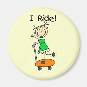 Aimant I Ride - Girl on Scooter