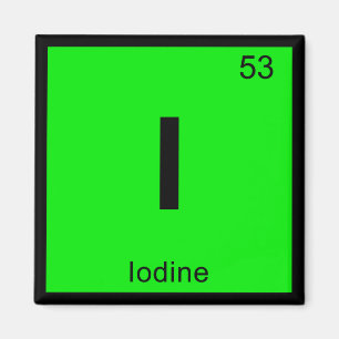 Aimant I - Symbole de tableau périodique de la chimie de