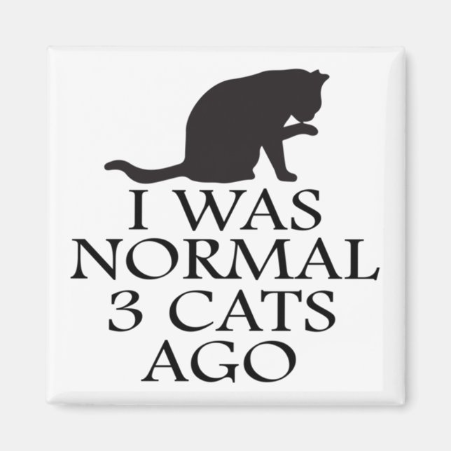 Aimant i-was-normal-3-cats-ago--funny-cat (Devant)
