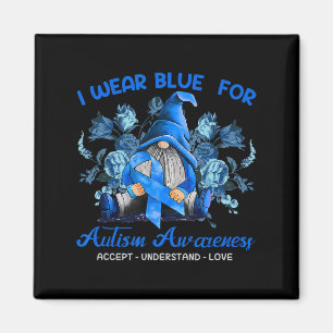 Aimant I Wear Blue for Autism Aware Accept