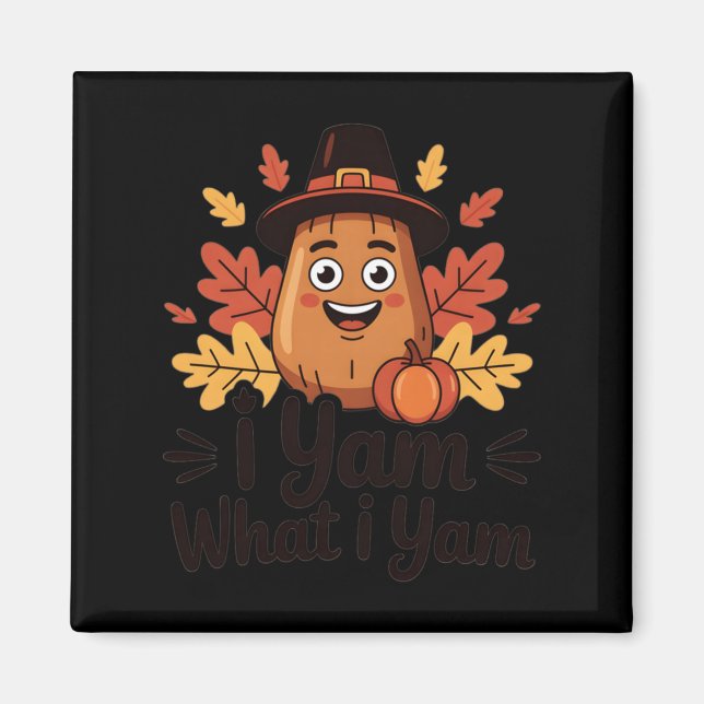 Aimant I Yam What I Yam Clic Thanksgiving Yam With Hat Lo (Devant)
