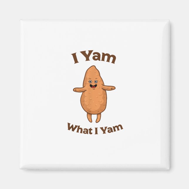 Aimant I Yam What I Yam Dancing Sweet Potato Thanksgiving (Devant)