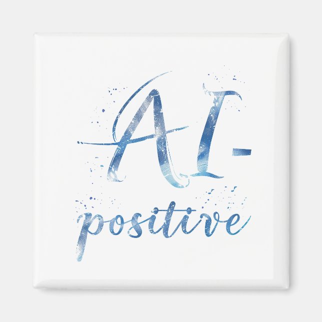 Aimant IA-Positive Text Art (Devant)