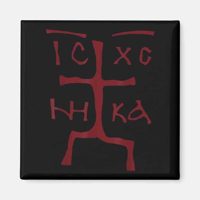 Aimant Ic Xc Nika Cross Christian Orthodox Funny Christog (Devant)