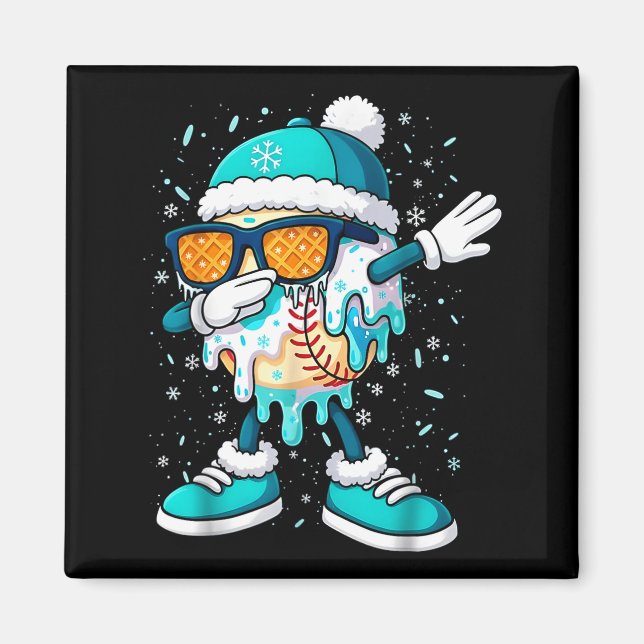 Aimant Ice Cream Baseball Drip Home Plate Bats Cool For B (Devant)