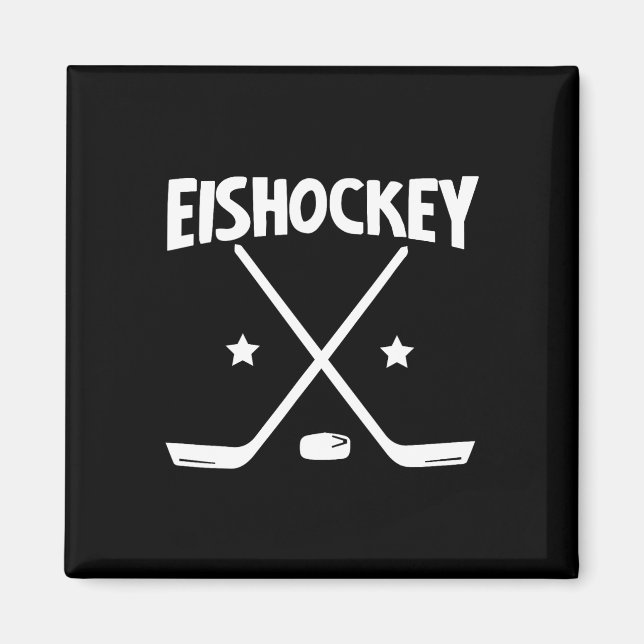 Aimant Ice Hockey - Crossed Rackets (1)  (Devant)