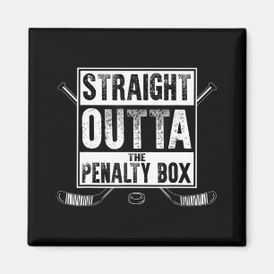 Aimant Ice Hockey Player Gift Straight Outta The Penalty 