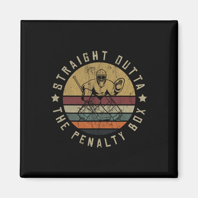 Aimant Ice Hockey Player Goalie Jersey Puck Face Mask Tea (Devant)