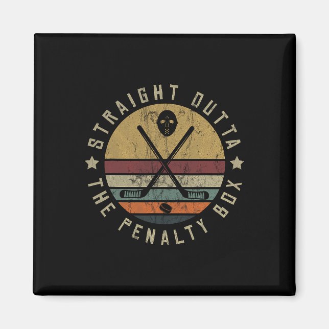 Aimant Ice Hockey Player Goalie Puck Face Mask Team Outfi (Devant)