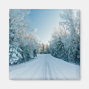 Aimant Ice & Snow   Frozen Winter Road Russia, Siberia