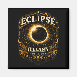 Aimant Iceland Total Solar Eclipse 2026 Celestial Eclipse