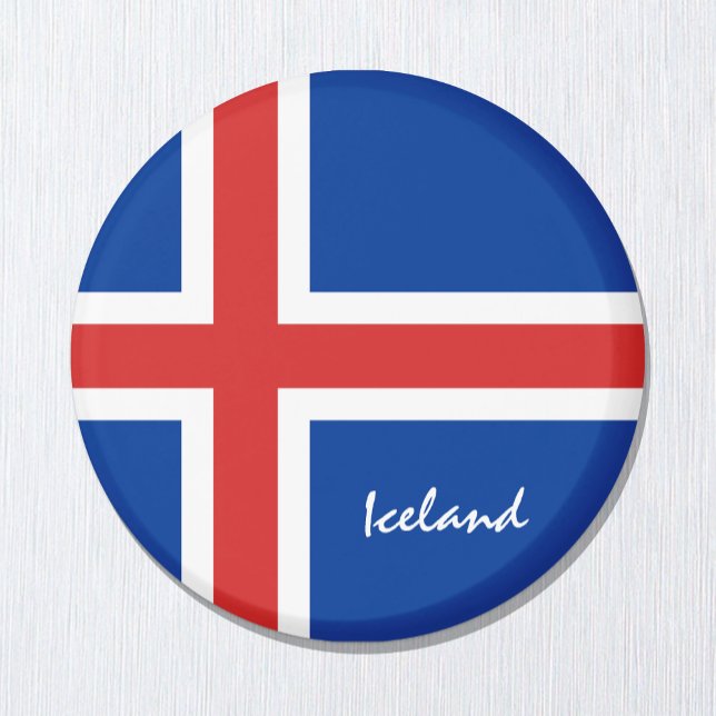 Aimant Icelandic flag & Iceland - travel/sports fans (Créateur téléchargé)