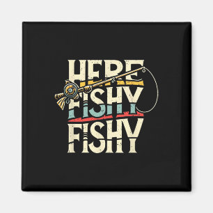 Aimant Ici Poisson Drôle Poisson Pêche