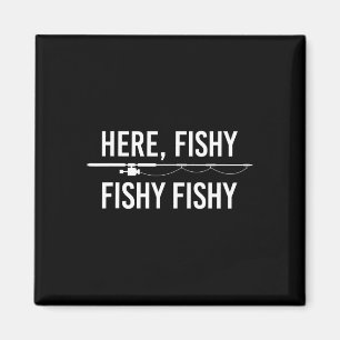 Aimant Ici Poisson Poisson Drôle Pêche Papa Pêcheur