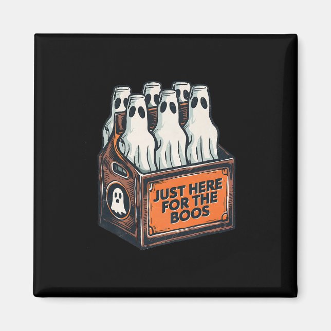 Aimant Ici Pour Boos Halloween 6 Pack Booze Ghost Bee (Devant)