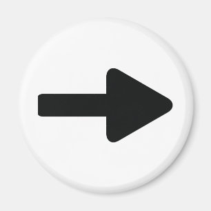 Aimant icône de flèche droite noir