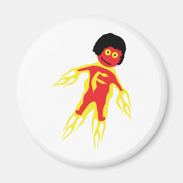 Aimant icône de l'homme de feu (Devant)