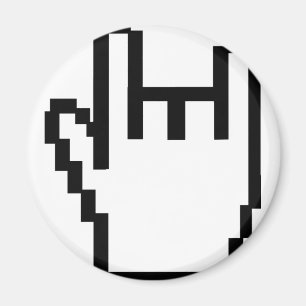 Aimant icône de tête de métal noir