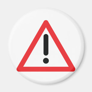 Aimant icône de trafic de point d'exclamation