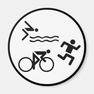 Aimant icône du cercle triathlon