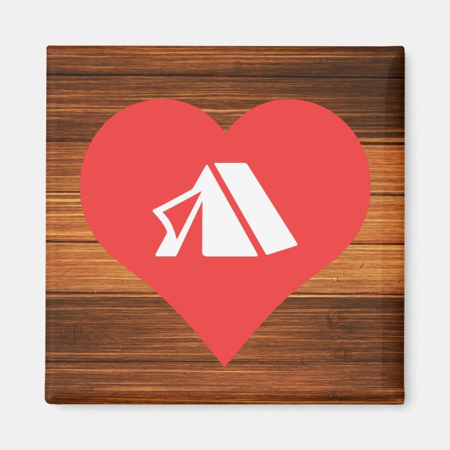 Aimant Icône I Heart Tentes (Devant)
