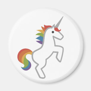 Aimant Icône minimale magique d'Emoji de licorne