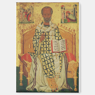 Aimant Icône orthodoxe byzantine de Saint-Nicolas de Myre