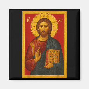 Aimant Icône orthodoxe de Jésus-Christ Pantocrator 