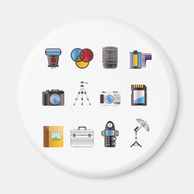 Aimant Icône Photographie (Devant)