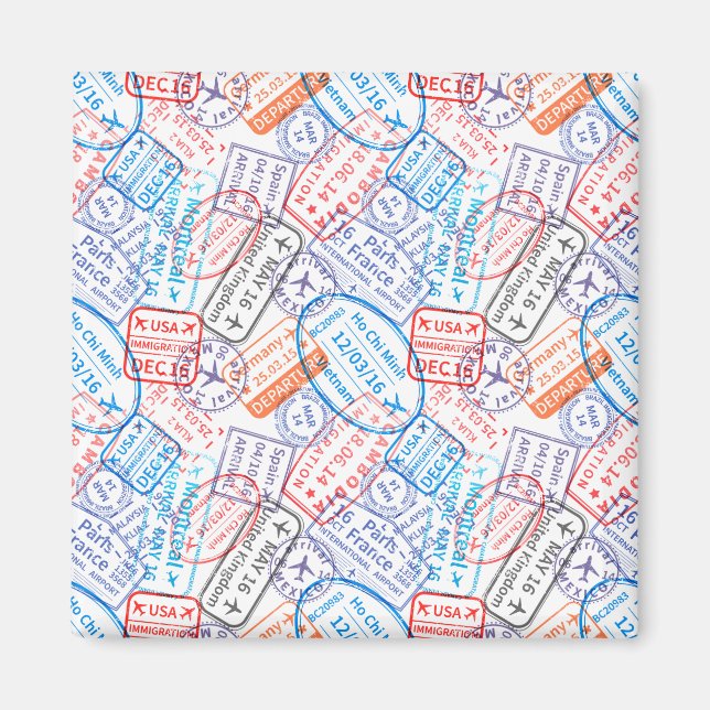 Aimant Icône Voyage (Devant)