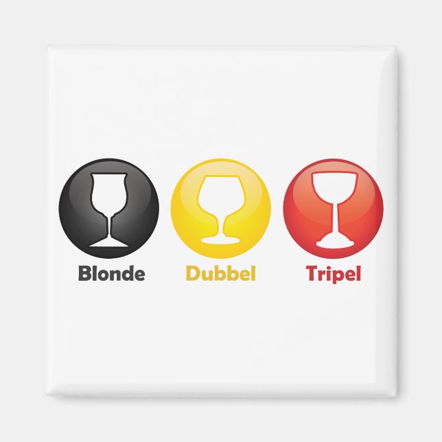 Aimant Icônes de bière belges (Devant)