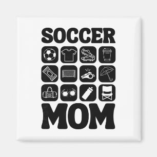 Aimant Icônes de mère de footballeur Essentiel de footbal