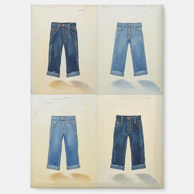 Aimant Icônes indigo Painterly Art Denim Denimhead (Recto)