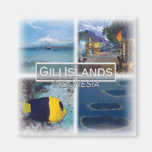 Aimant ID0030 Asie, Indonésie, Îles Gili, réfrigérateur