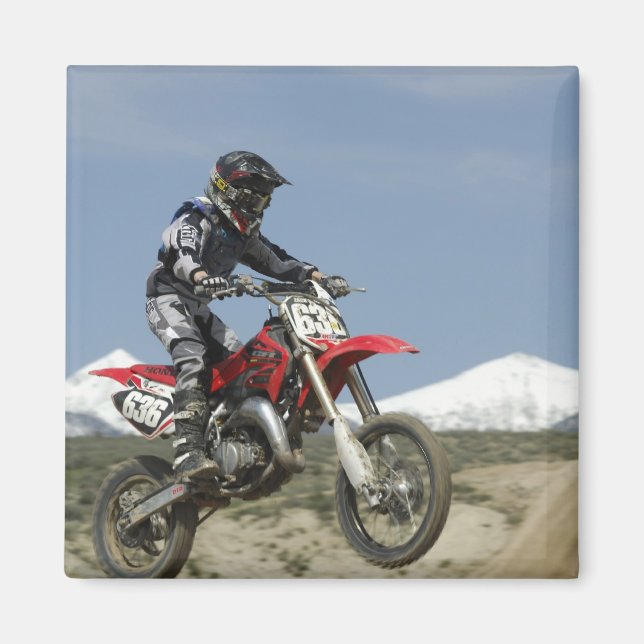 Aimant Idaho, course de motocross, course de moto (Devant)