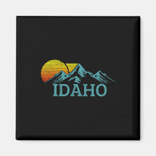 Aimant Idaho Montagnes Vintage Coucher de soleil Randonné
