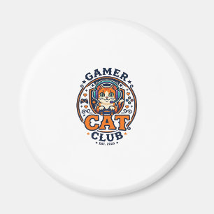 Aimant Idée cadeau chat de gamer - Club Chat Gamer_1