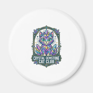 Aimant Idée cadeau Crystal Gemstone Cat Cat Mom - Crystal