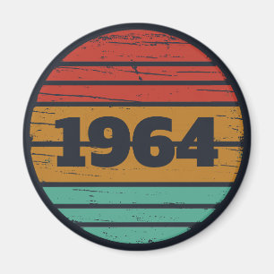 Aimant Idée cadeau d'anniversaire vintage personnalisé