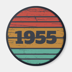 Aimant Idée cadeau d'anniversaire vintage personnalisé