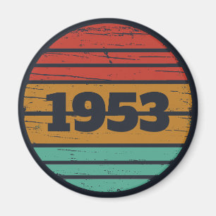 Aimant Idée cadeau d'anniversaire vintage personnalisé