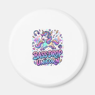 Aimant Idée de cadeau licorne basse drop typographie Des