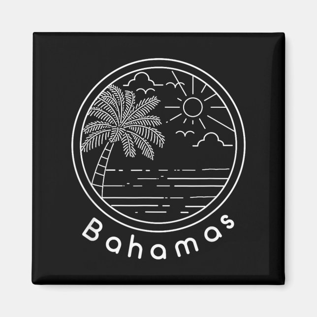 Aimant Idée de design de cadeau de drapeau des Bahamas fi (Devant)