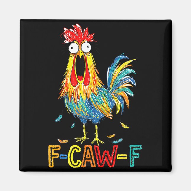 Aimant Idée drôle F-caw-f pour le travail F Caw F Bureau  (Devant)