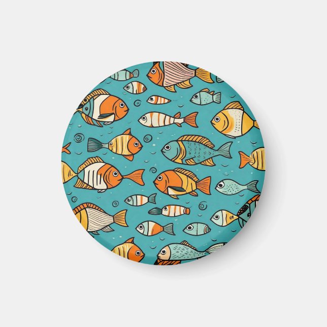 Aimant Idées cadeaux de motif de poisson (Devant)