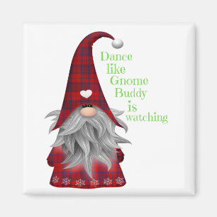 Aimant Idées Cadeaux de Noël Gnome Buddy regarde les dent