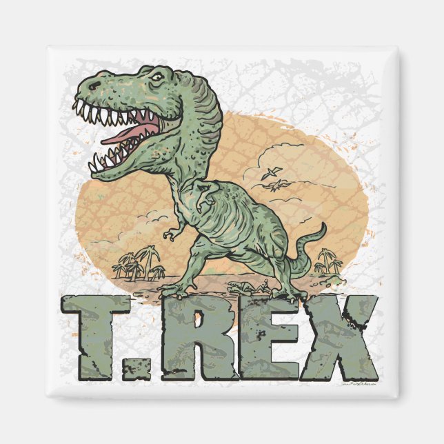 Aimant Idées cadeaux T Rex par Mudge Studios (Devant)