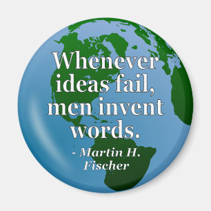 Aimant Idées mots échec Citation. Globe