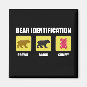Aimant Identification de l'ours Funny